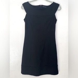 Banana republic black mid length boatneck cocktail dress